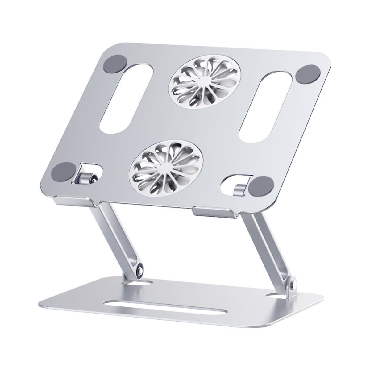Yardwe Supporto Raffreddamento per Laptop sotto 17,3 Pollici in Lega di Alluminio con Ventole Doppie, Regolabile in Altezza, Base Ventilata per Notebook e Tablet