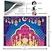 Allenjoy 7x5ft Arabian Nights Magic Genie Themed Backdrop Moroccan Birthday Party Decorations Banner Gold Glitter Indian Princess Baby Shower Photography Background Photobooth Props