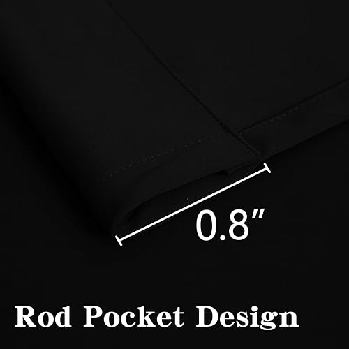 Miniatura 58 de Cortinas opacas para sala de estar, cortinas 100% opacas de 84 pulgadas de largo, juego de 2 paneles, con aislamiento térmico, pestaña trasera y