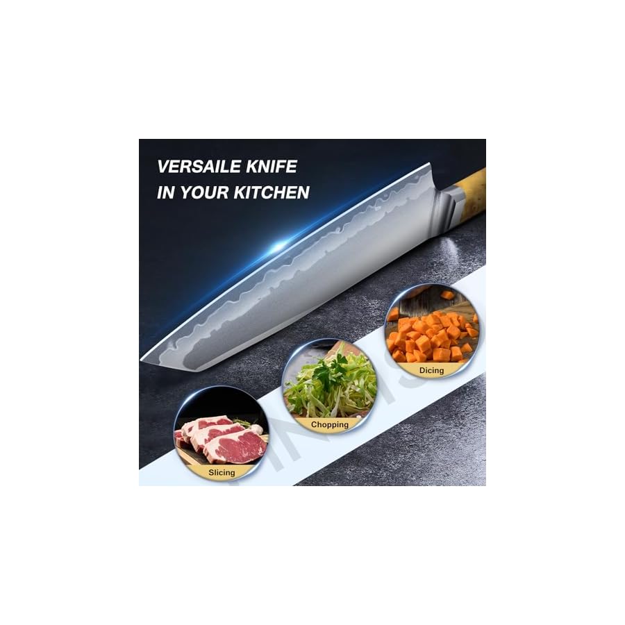 Chef-Knife-8-inch-Kitchen-Knife-in-S35VN-Powder-Steel-Core-Japanese-Chef-Knife-7-Layers-Clad-Steel-Cooking-Knife-Super-Sharp-Knife-for-Kitchen-with-Celestial-Resin-Wood-Handle-Gift-Box FINTISO Chef Knife 8 inch Kitchen Knife in S35VN Powder Steel Core Japanese Chef Knife, 7-Layers Clad Steel Cooking Knife Super Sharp Knife for Kitchen with Celestial Resin & Wood Handle Gift Box
