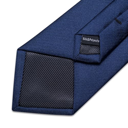 Image of DiBanGu Extra Long Tie for Men 63 inch XL Silk Necktie Set | Pocket Square and Cufflinks, Big and Tall, Jacquard Woven, Gift Box, Paisley /Plaid /Solid /Striped, for Weddinng Party Business