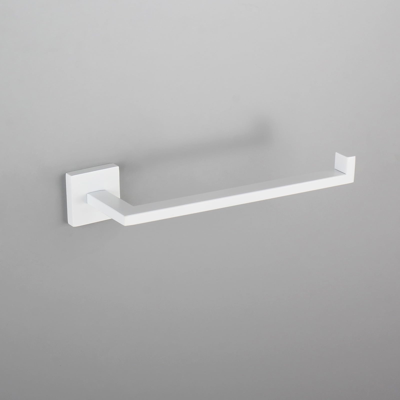 GERZWY Bathroom Towel Holder Stainless Steel Towel Hanger Towel Ring Wall Mount, White