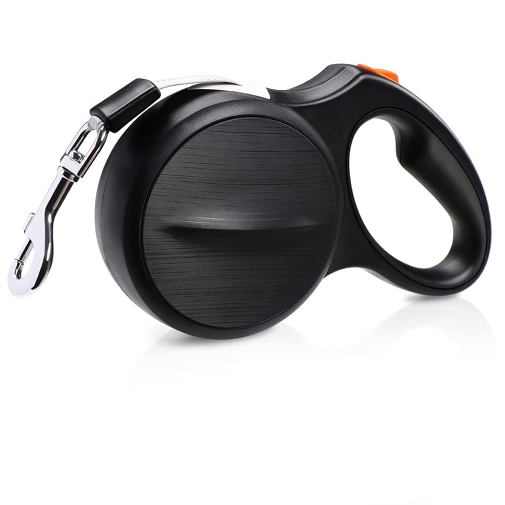 Adecuado para Perros Grandes La Correa retráctil para Perros Evita tirones Cómoda y Resistente Correa para Mascotas sin enredos (Color : Black, Size : 5m) (Black 5m)