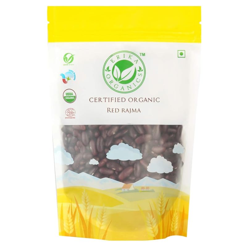 Erika Organics Red Rajma, 5kg (500gx10)