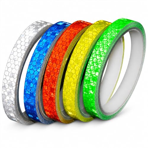 EVEDMOT Reflective Tapes 5 Colors Night Safety Reflective Warning Stickers Adhesive Tape Waterproof...