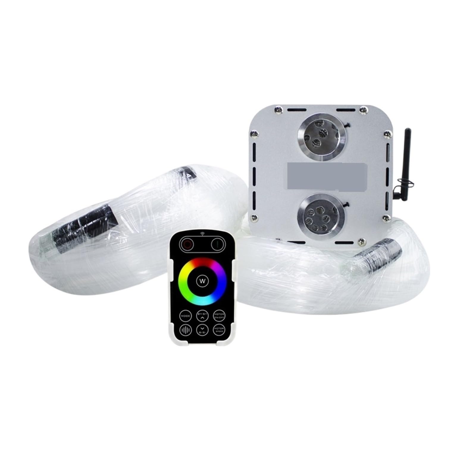 32W RGBW Twinkle Dual Port LED Samochodowa Światłowód Dotykowy RF Światłowód Gwiazda Zestaw Oświetlenia Sufitowego Do Sufitu Na Dach Samochodowy(Normal 4M 1200stars)