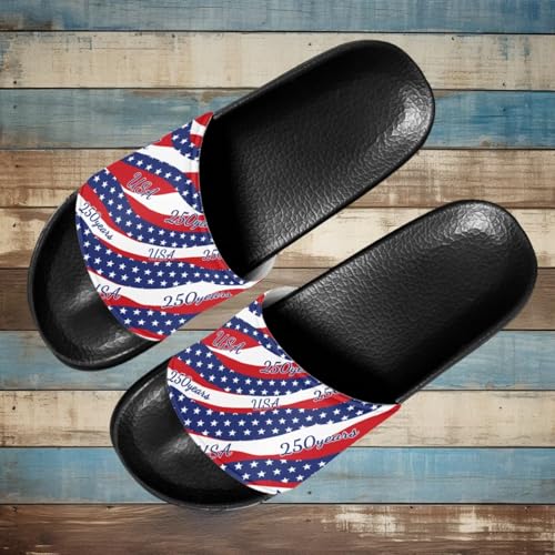 Image of Footwear for Mens Open Toe Athletic Sandals Anti-Slip Sole Slide Sandals Pillow House Flat Shoes Comfortable Slip On Slippers for Indoor & Outdoor