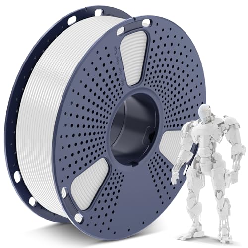 SUNLU PLA 3D Printer Filament PLA Filament 1.75mm, Neatly Wound 3D Printing Filament, Dimensional Accuracy +/- 0.02 mm, Fit Most FDM 3D Printer, 1kg Spool (2.2lbs), Good for Lithophane, White