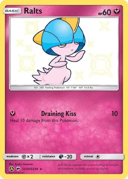 Pokemon - Ralts SV34/SV94 - Hidden Fates Shiny Vault - Tarjeta Holo Foil