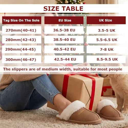 Slippers Women Men Ladies Fluffy With Memory Foam Warm Fuzzy Soft Winter House Outdoor Indoor Slip on Comfy Cosy Shoes - Image 5