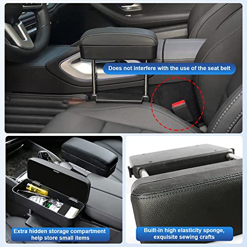 Image of CDEFG Car Armrest Support Elbow Rest Pad Armrest Extender Console Storage Organizer Universal Fit for Most Cars