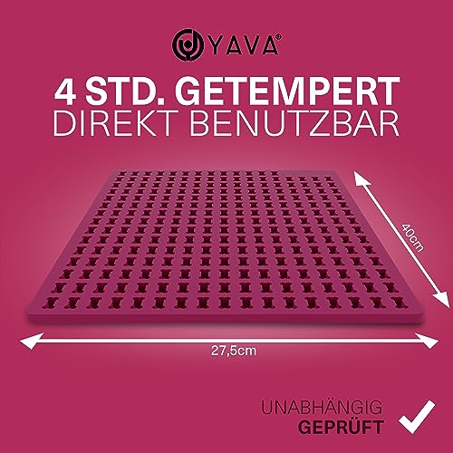 YAVA® Mini Knochen (2cm) Backmatte Hundekekse, Premium Silikon Backmatte für Hundeleckerli, Leckerli Backmatte für Hunde, Backmatten für Hundeleckerlies, Backform, Pralinenform, BPA-frei (Bordeauxrot)