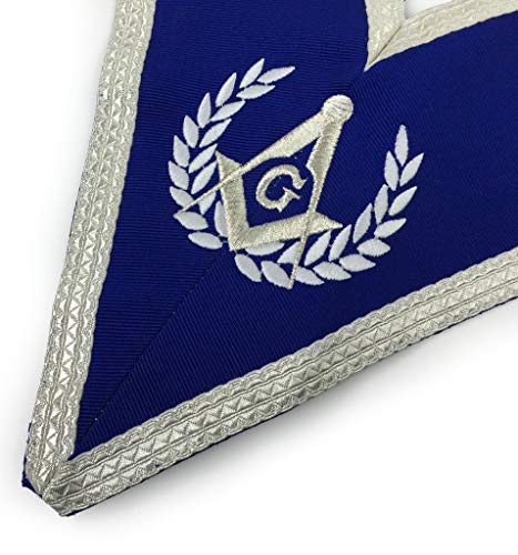 Tablier maçonnique bleu Master Mason conforme pour augmentation de grade
