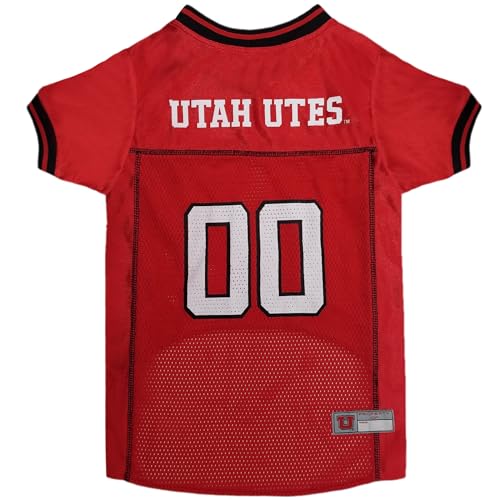 Image of Pets First Collegiate Utah Utes Dog Mesh Jersey, Medium