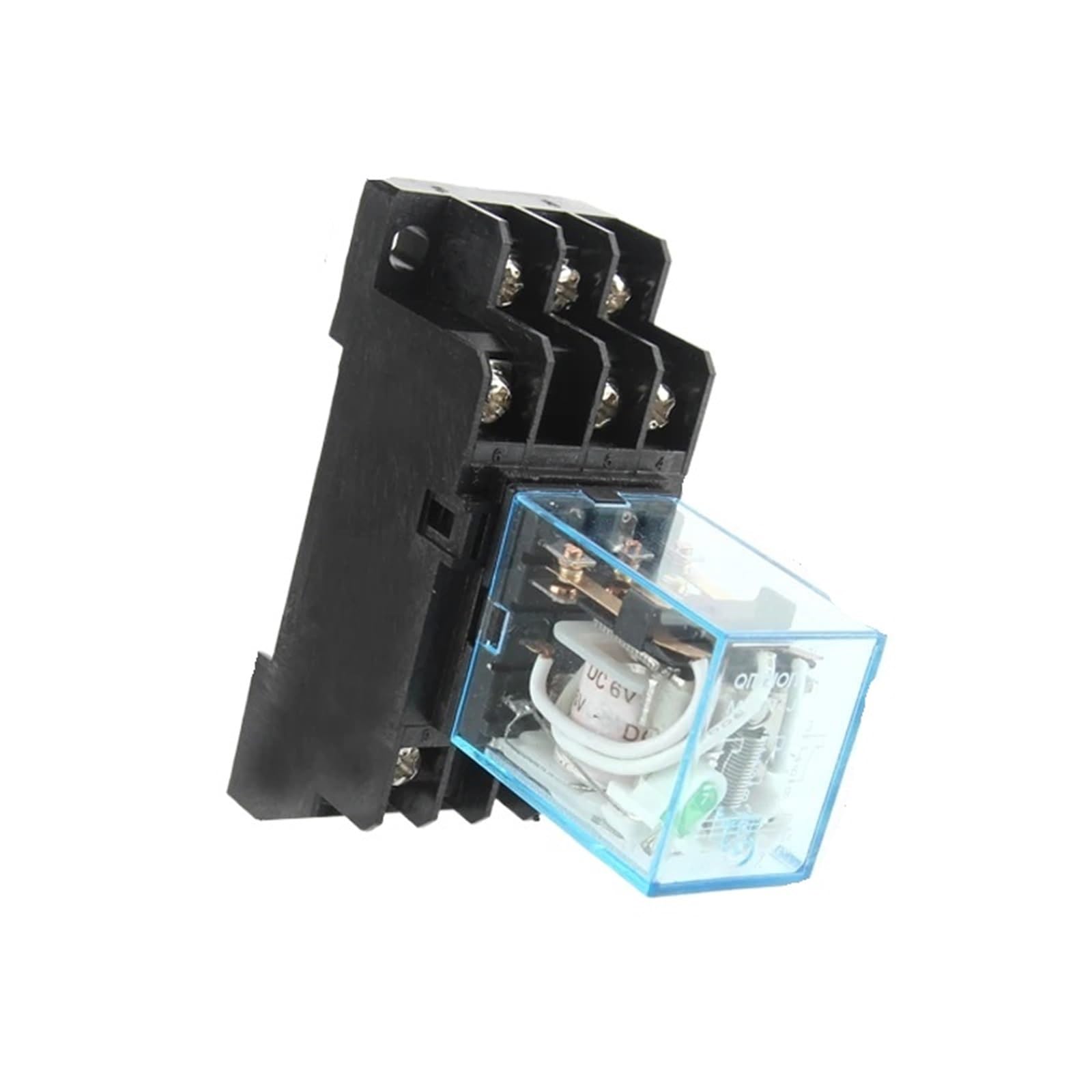 Relé intermedio HH54P MY4NJ Micro pequeño relé electromagnético AC/DC 12V 24V AC110V 220V 380V con base de enchufe de 14 pines PYF14A(AC 110V)