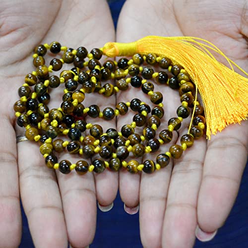 Image of Reiki Crystal Products Natural Reiki Feng-Shui Mala Necklace 6 mm Crystal Stone 108 Bead Jaap Mala for Men and Women