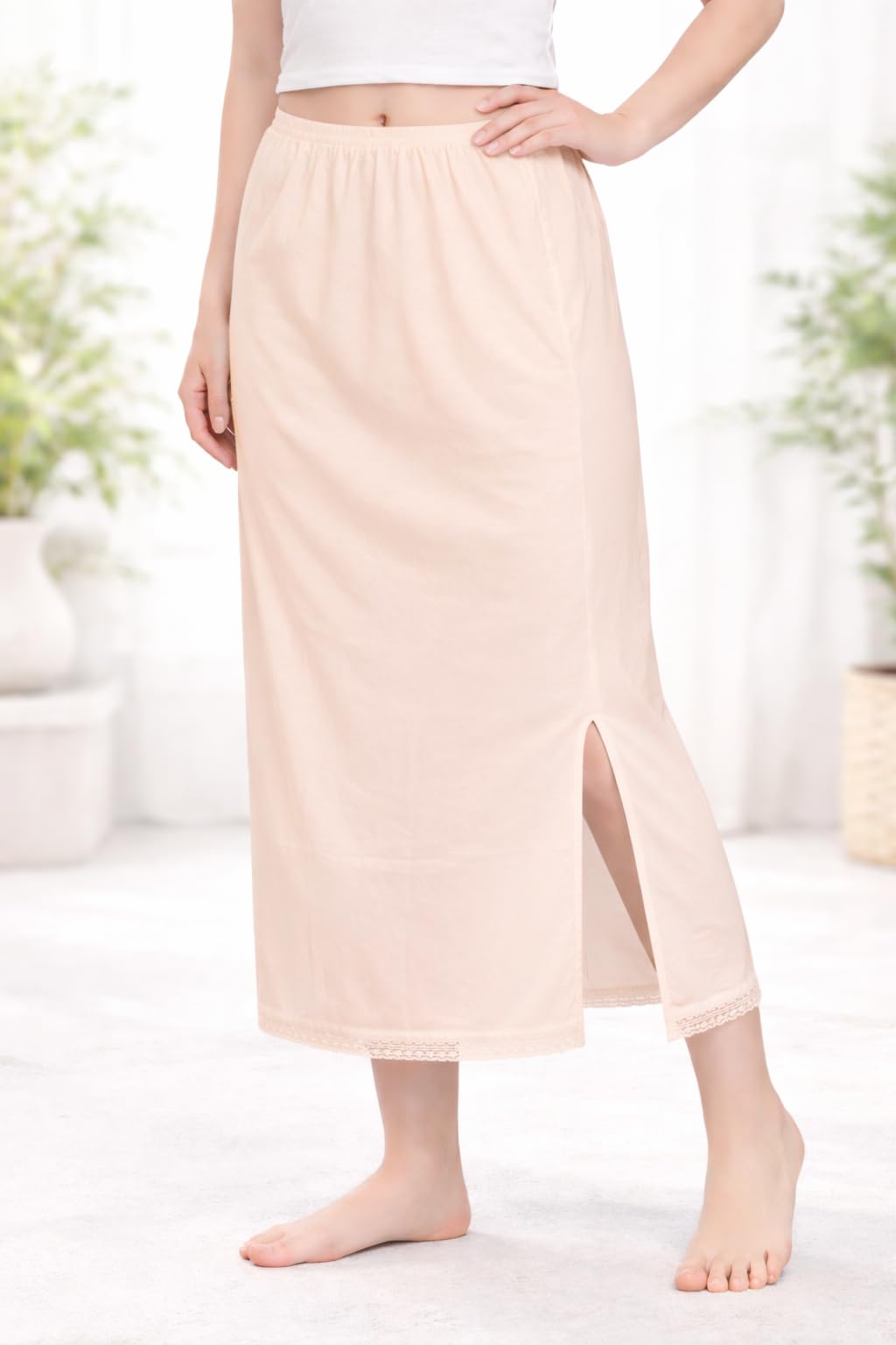 mybody Cotton Rich Regular Skirt Slip for Women - Ankle Length-picture-57