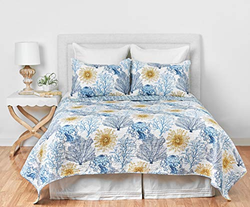 C&F Home Monterey Mist King Bedspread Cotton Machine Washable Soft Cozy for Couch Sofa Bed 120