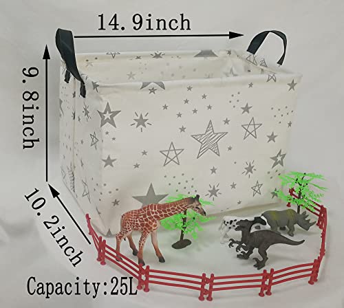 Image of Rectangle Gift Shelf Nursery Storage Basket Laundry Hamper Storage Box and Bins for Home Clothes with Handles