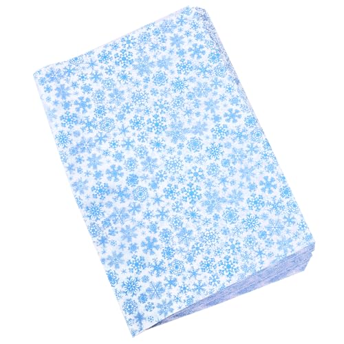 Whaline 60 Sheets Christmas Winter Tissue Paper Blue Snowflake Wrapping Paper for Xmas Birthday Baby Shower Party DIY Crafts 20 x 28 Inch