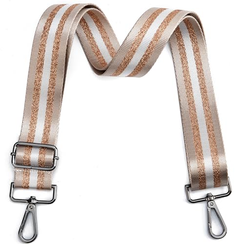 Image of LVYOUME Purse Strap Silver Hardware Wide Bag Straps Replacement Crossbody Adjustable Shoulder Strap for Purses
