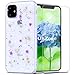 Produktbild OKZone Kompatible mit iPhone 11 (6,1 Zoll) Hülle [mit HD-Schutzfolie], [Getrocknete Blumen] Blume Gepresst Handyhülle Kristall Gel Schale Schutz Ultradünn Echte Blume Bumper Case Cover Hülle (Lila)