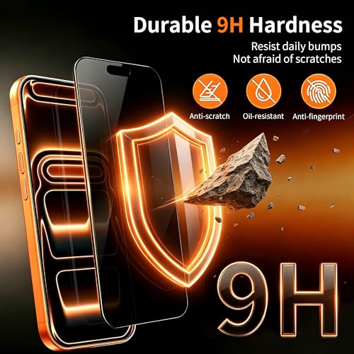 Image of 4 Pack Privacy Screen Protector for iPhone 16 Pro Max 6.9 Inch | Tempered Glass for iPhone 16 ProMax Anti-Peeping Anti-Blue light Frame Full Coverage Anti-Scratch
