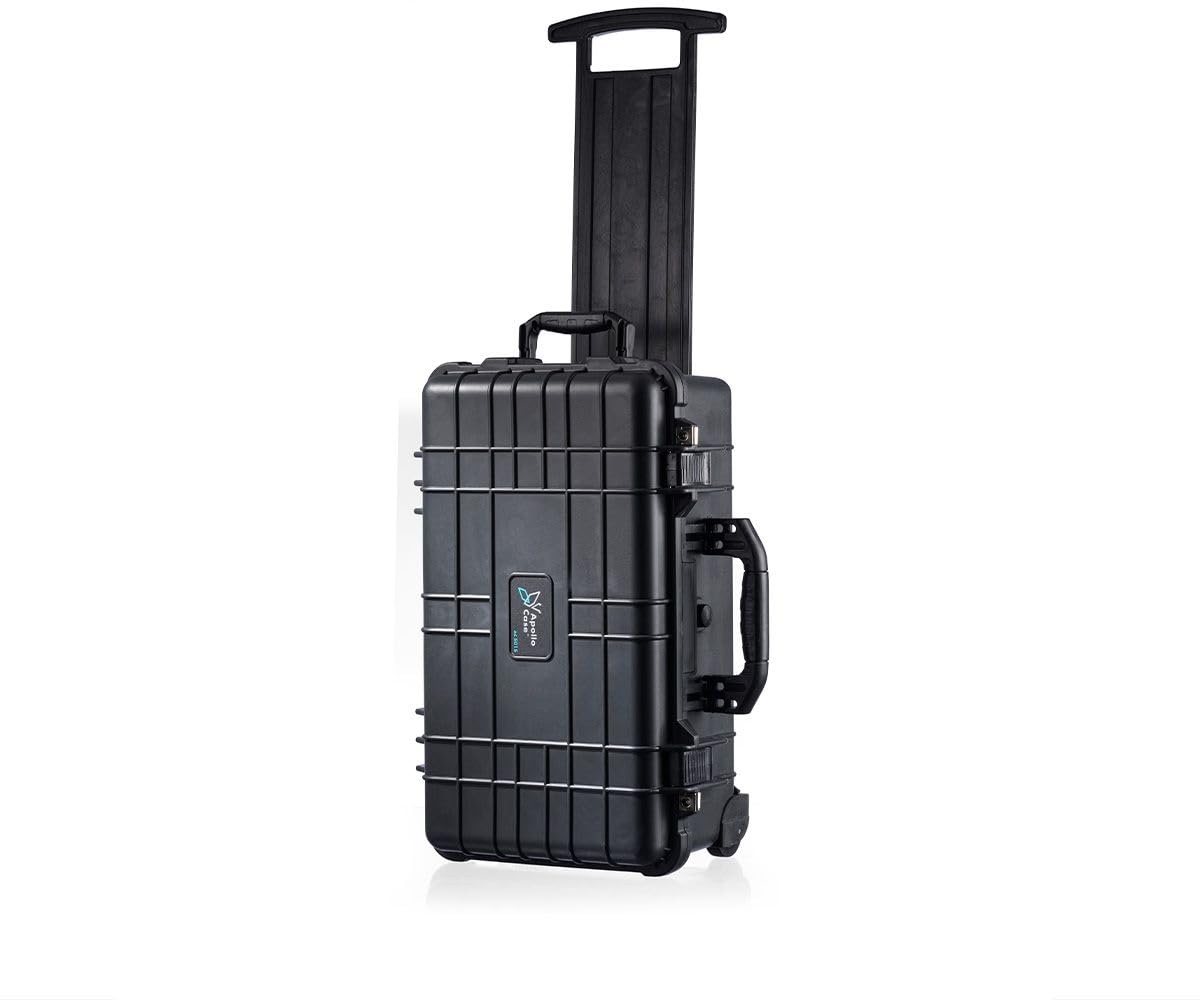Apollo Case 5015 - Custodia protettiva in plastica resistente per attrezzature, antiurto, design sottile, antigraffio e leggera, ideale per l'uso quotidiano, Nero , Minimalista, plastica