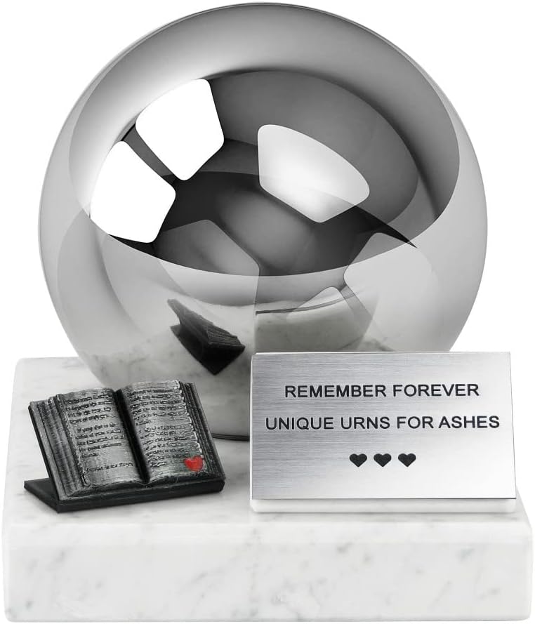 Solid and Beautiful Urn for Human Ashes, Stainless - Steel Adult Creamation Urn, Perfect Last Resting Place for Loved One, Urn (Adult Urn/Just Plaque)