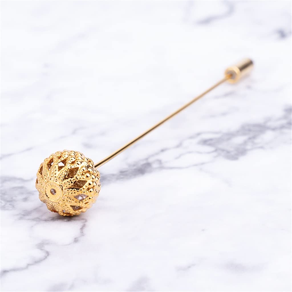 Brosche Hohlkugel Anstecknadel Brosche Damen Herren Anzug Hochzeit Kragen Pin Zubehör Geschenk