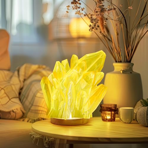 Image of IEMAI Clear PLA Filament 1.75mm Yellow 1kg, Glossy Transparent Finish 3D Printer Filament Up to 600mm /s High Speed Printing for Lampshades, Home Decor & Creative DIY