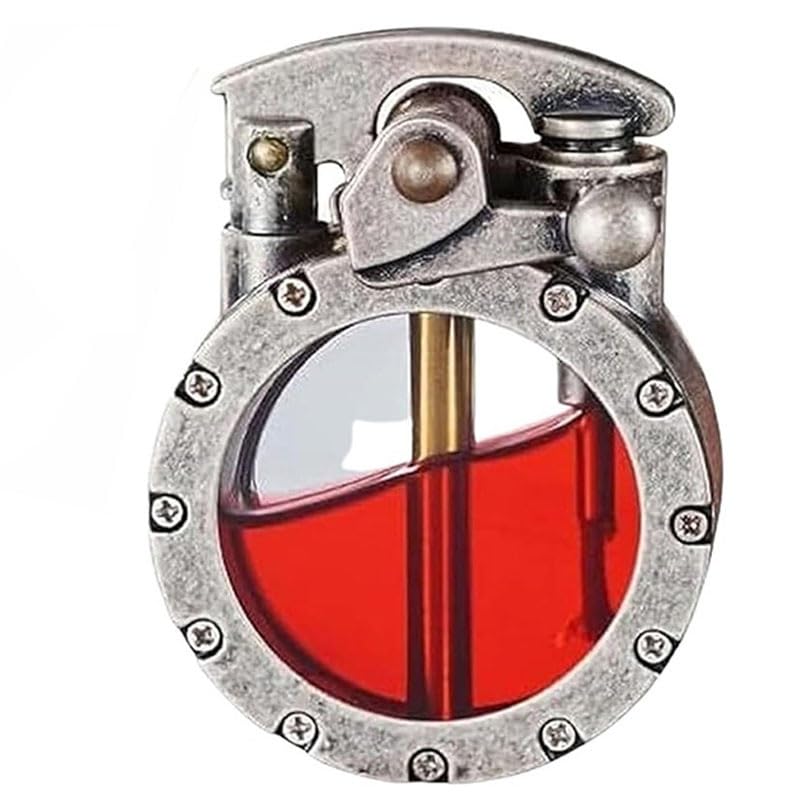 Encendedor Kerosene Retro Transparente Metálico