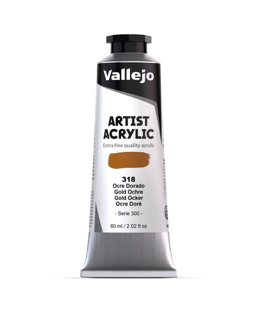 Vallejo Gold : Artist Acrylic Paint : 60Ml : Ochre