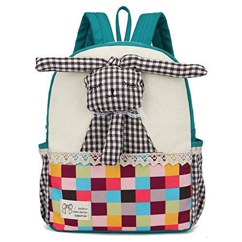 QXbecky Bolso Infantil de Moda Lindo Conejito Mochila de Lona de Dibujos