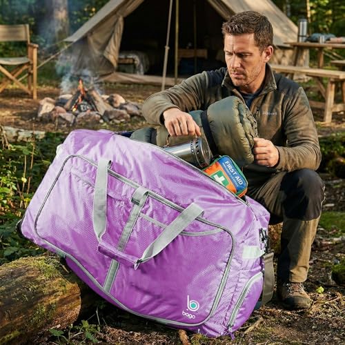 Bago Rolling Duffle Bag with Wheels - 30" 100L Foldable Weekender Bag, Waterproof Travel Duffel Bag, Heavy Duty lightWeight Duffle Bag for Traveling, Rolling Duffel Bag with Wheels (Purple2023) - image 8