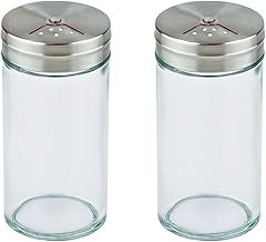 Saleiro Pimenteiro Paliteiro de Vidro com Tampa Inox 10x5cm (2)