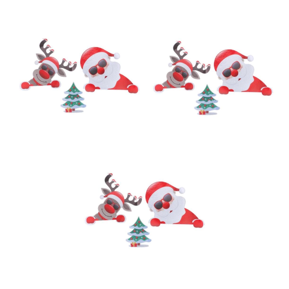 Pegatinas reflectantes magnéticas de Navidad MAGICLULU juego de 9 piezas para decoración