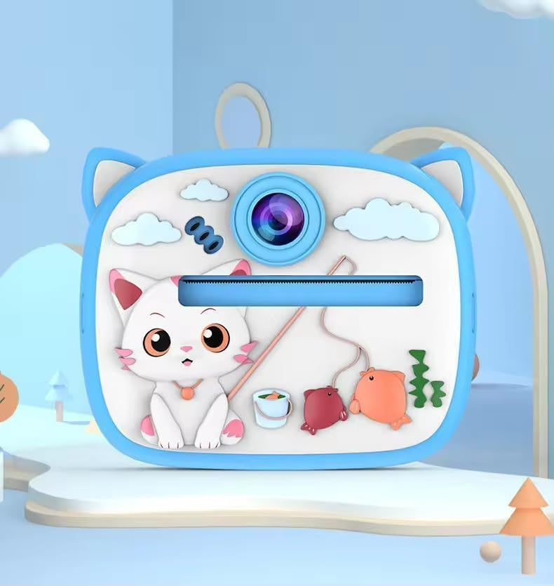 Image of 8MP Digital Camera for Kids with Print | Instant Printing, Unicorn Design, Video Recorder, Print Paper Rolls, Shoulder Strap for Kids 3-12 Years