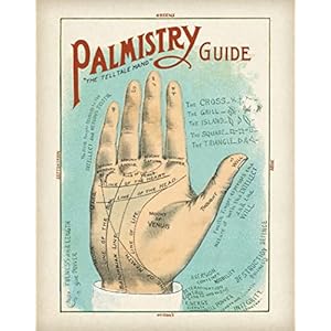Palmistry Guide Illustration 11×14 Unframed Art Print Vintage Halloween Home Witchy Occult Wicca Wiccan Magic Decor Oddities Curiosities Palm Reading Numerology Horoscope Divination Occult