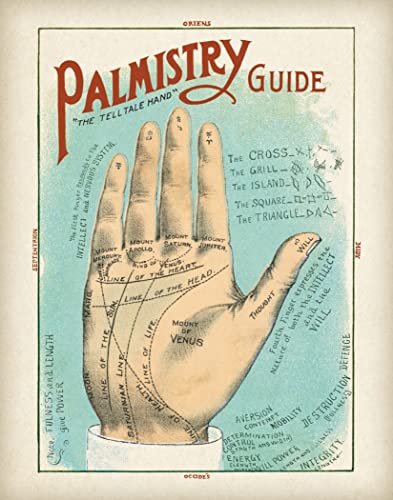 Palmistry Guide Illustration 11×14 Unframed Art Print Vintage Halloween Home Witchy Occult Wicca Wiccan Magic Decor Oddities Curiosities Palm Reading Numerology Horoscope Divination Occult