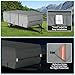 Tuszom Pop Up Camper Tent Trailer Cover Extra Thick 7 Layers Tearproof Popup Folding Camper Coverwith Storage Bag and 7PCS Windproof Straps (7 Layers Non-Woven Fabric) (Gray, Fits 10'-12')