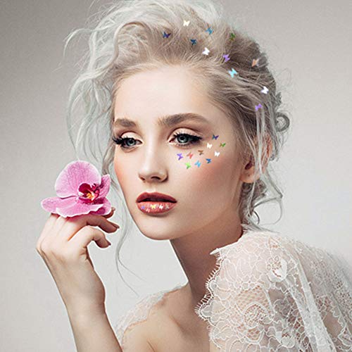 Joyjuly 3D Holographic Butterfly Nail Glitter 24 Color/Set Butterfly Nail Glitter Sequins Laser Butterfly Nail Sequin Acrylic Paillettes For Nail Art Decoration & Diy Crafting #TOP5