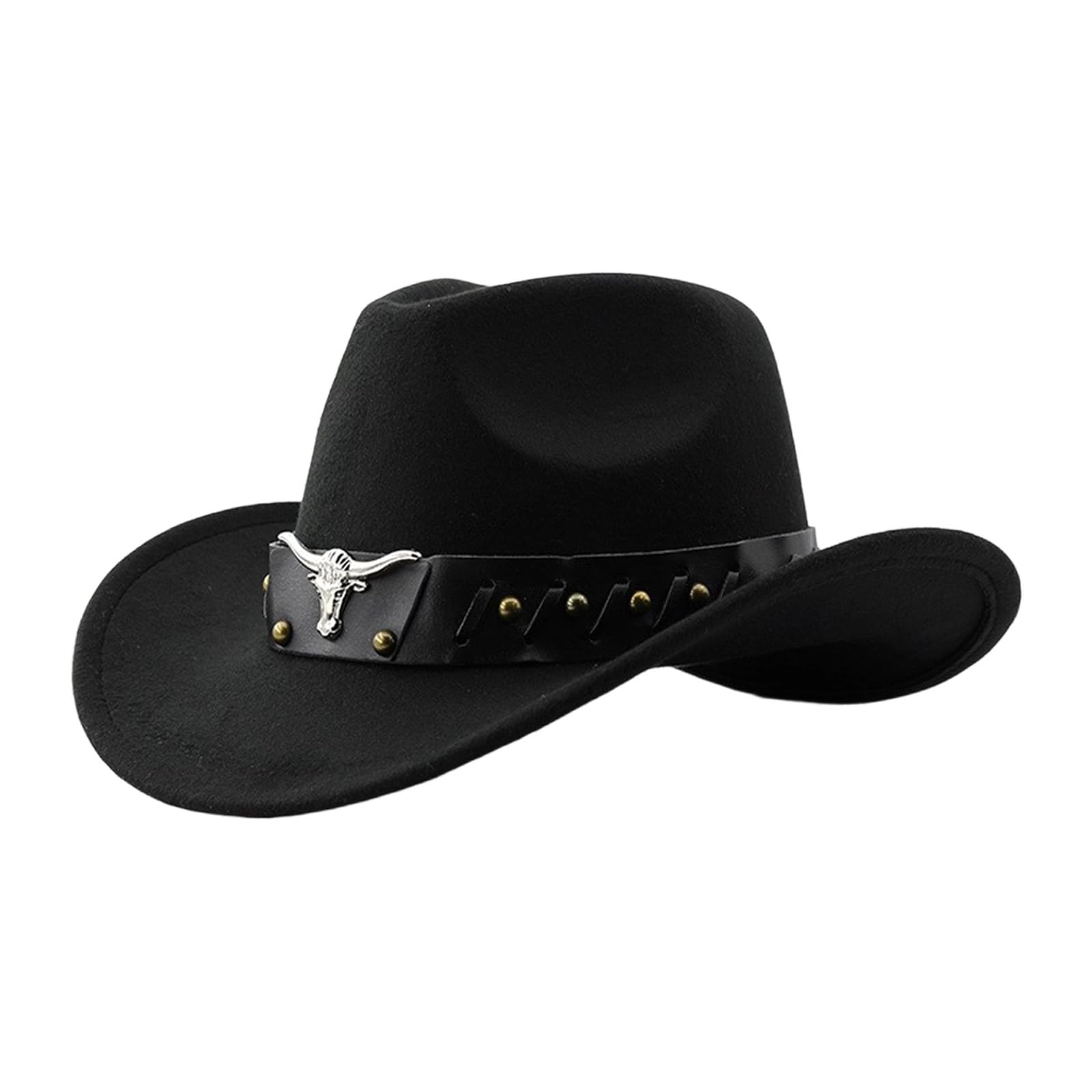 MICFENY Stylish Party Hat Adjustable Band Breathable Cloth Comfortable Fit Western Party Outdoor Festival Accessory