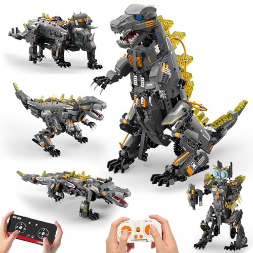 Sunrad 5 in 1 STEM Robot Building Kit, 935Pcs APP & Remote Control Robot Toys for Kids Age 8-14+, Engineering Technic Coding Robotic, Build RC Robots Set Science Educational Toy Gift for Boys Girls