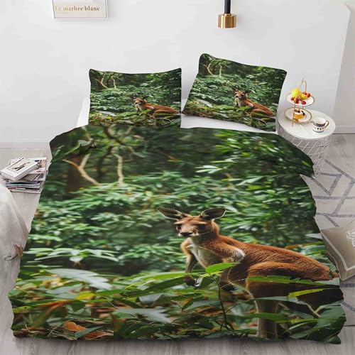 Housse de Couette 200x200 Kangourou en microfibre douce avec fermeture éclair kK3760