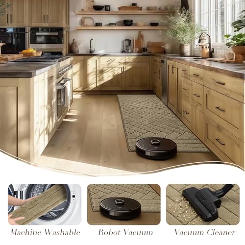 Image of hicorfe Kitchen Runner Rug,24 inchx59 inch Kitchen Set,Non-Slip Kitchen Mat