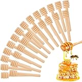 WEFOO 25 PCS Wooden Honey Dipper Sticks, 3 Inch Honey Sticks Mini Honeycomb Sticks, Small Mini Honey Dipper Bulk for Baby Shower Wedding Bee Themed Party Favors Gift