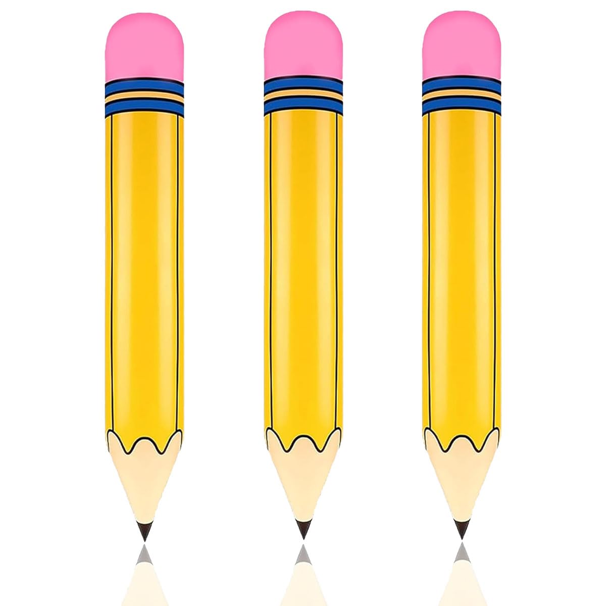 Inflatable Pencil Balloons Large Back to School Balloon 27’’ Yellow Crayon Balloons for First Day of School Classroom Welcome Party Decorations