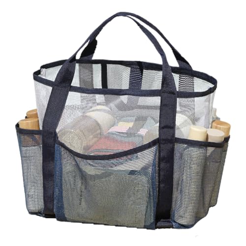 Women's Mesh Beach Bag, Travel Tote Bag, Multi-Pocket Mesh Organizer, Spacious Storage, Comfortable Shoulder Straps,