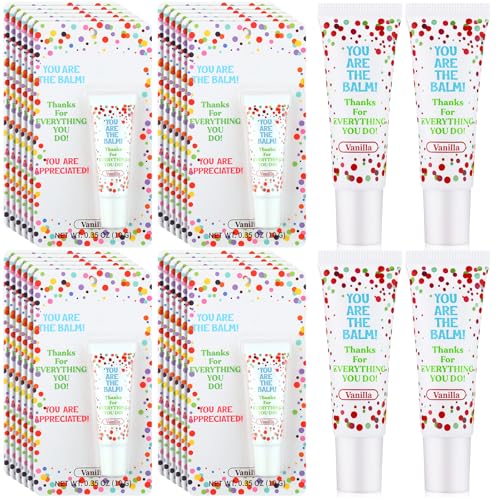 Image of 24 Pack Back to School Teacher Employee Gift Bulk Thank You Gifts Lip Balms You Are The Balms Coworkers Staff Appreciation Gift Bulk for First Day of School Inspirational Nurse Gifts